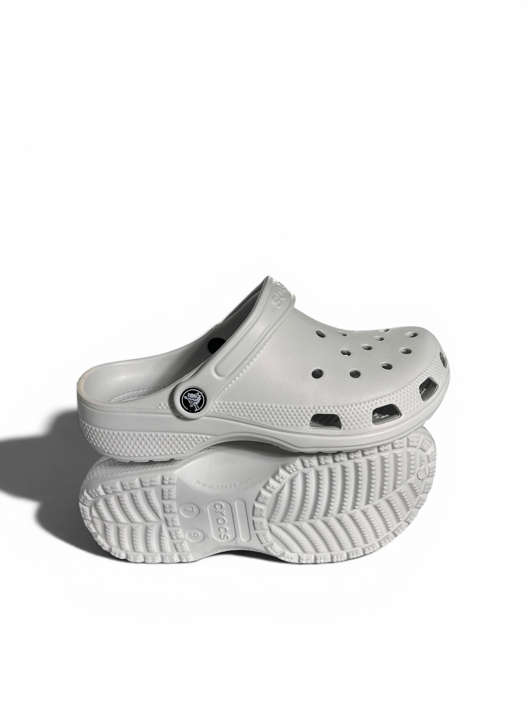 Grey clogs